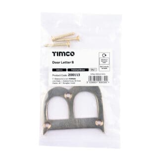 Timco Door Letter B Polished Brass  - 64mm