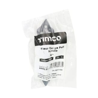 Timco Fleur De Lys Pull Handle Antique Black  - 4"