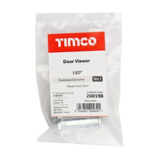 Timco Door Viewer Polished Chrome  - 180 Degree