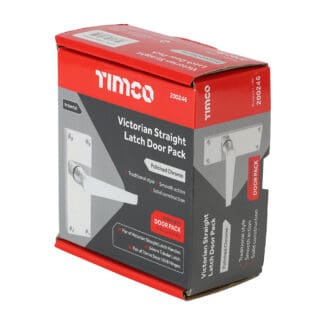 Timco Victorian Straight Latch Door Pack Polished Chrome  - Mixed