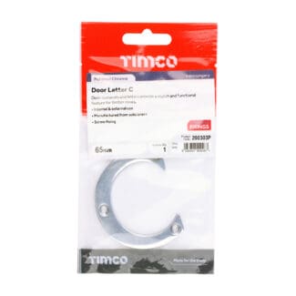 Timco Door Letter C Polished Chrome  - 65mm