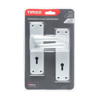 Timco Contractors Lever Lock Handles Satin Anodised Aluminium  - 154 x 40