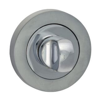 Timco Bathroom Thumb Turn And Release Polished & Satin Chrome - 51mm