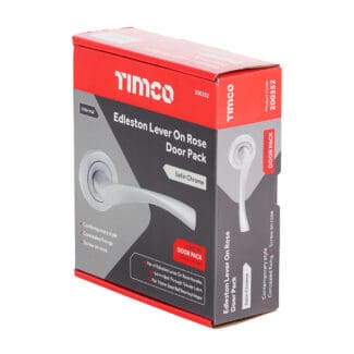 Timco Edleston Lever On Rose Door Pack Satin Chrome  - Mixed