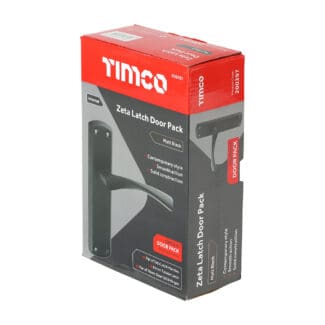 Timco Zeta Latch Door Pack Matt Black  - Mixed