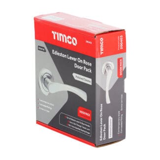 Timco Edleston Lever On Rose Door Pack Polished Chrome  - Mixed