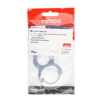 Timco Door Numeral 8 Polished Chrome  - 75mm