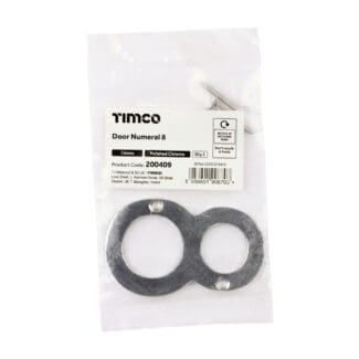 Timco Door Numeral 8 Polished Chrome  - 75mm