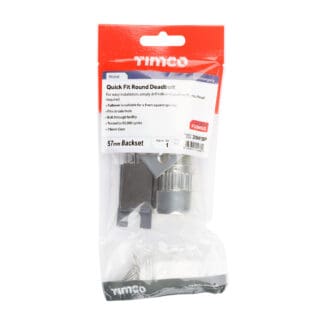 Timco Quick Fit Round Deadbolt Nickel  - 76 case / 57 backse -