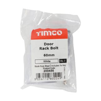 TIMCO Door Rack Bolts White - 60mm