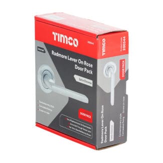 Timco Radmore Lever On Rose Door Pack Satin Chrome  - Mixed