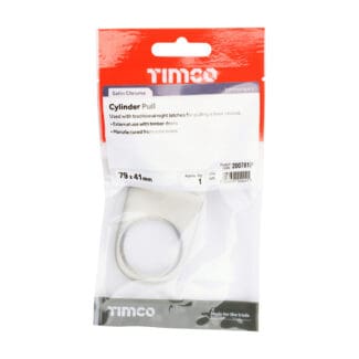Timco Cylinder Pull Satin Chrome  - 79 x 41