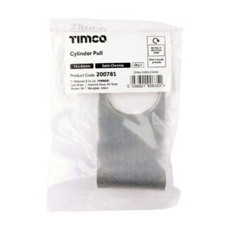 Timco Cylinder Pull Satin Chrome  - 79 x 41