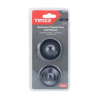 Timco Bathroom Thumb Turn And Release Matt Black - 51mm