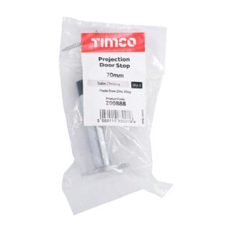 TIMCO Projection Door Stop Satin Chrome - 70mm