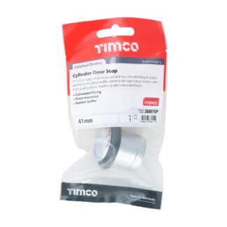 Timco Cylinder Door Stop Polished Chrome  - 41mm
