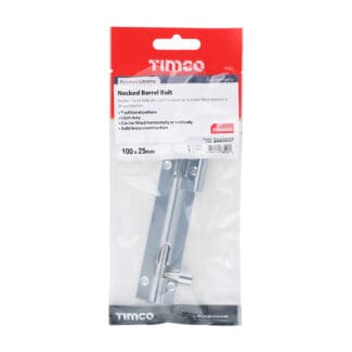 Timco Necked Barrel Bolt Polished Chrome  - 100 x 25mm