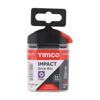 TIMCO X6 Impact TX Drive Driver Bit - TX20 x 25