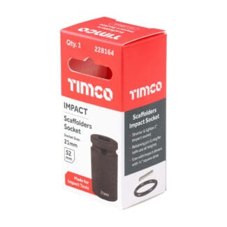 TIMCO X6 Impact Sockets - 21 x 52mm