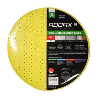 TIMCO Drylining Sanding Discs 40 Grit Yellow - 225mm