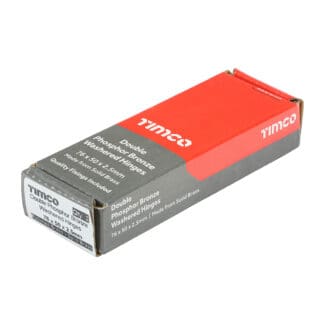 TIMCO Double Phosphor Bronze Washered Brass Hinges Polished Brass - 76 x 50