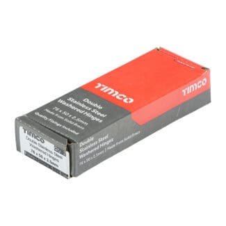 TIMCO Double Stainless Steel Washered Brass Hinges Polished Chrome - 76 x 50