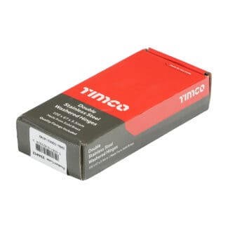 TIMCO Double Stainless Steel Washered Brass Hinges Polished Chrome - 102 x 67