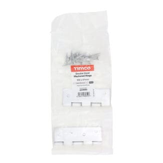 TIMCO Double Washered Brass Hinges Satin Chrome - 102 x 67