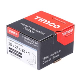 TIMCO Ceiling Angle Brackets - 25 x 25 x 22 x 1mm