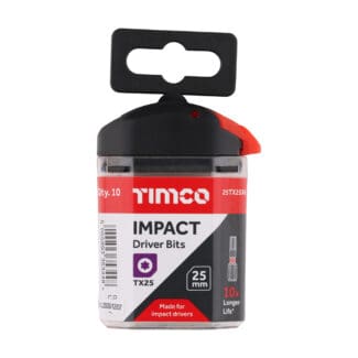 TIMCO X6 Impact TX Drive Driver Bit - TX25 x 25