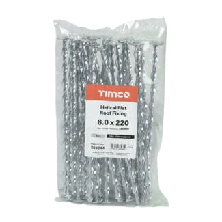 TIMCO Helical Flat Roof Fixing Silver - 8.0 x 220