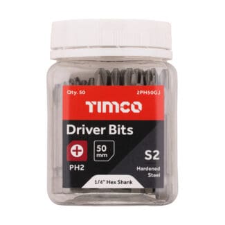 TIMCO Phillips Driver Bit S2 Grey - No.2 x 50