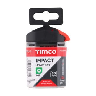 TIMCO X6 Impact Square Driver Bit - No.2 x 50