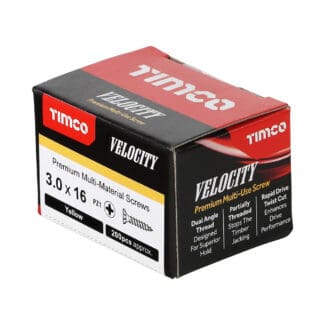 TIMCO Velocity Premium Multi-Use Countersunk Gold Woodscrews - 3.0 x 16