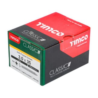 TIMCO Classic Multi-Purpose Countersunk Gold Woodscrews - 3.0 x 35