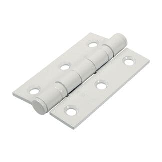 Timco Twin Ball Bearing Hinges Steel White  - 76 x 51