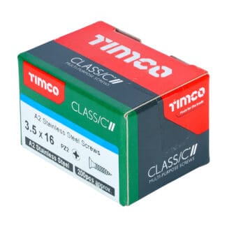 TIMCO Classic Multi-Purpose Countersunk A2 Stainless Steel Woodcrews - 3.5 x 16