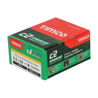 TIMCO C2 Strong-Fix Multi-Purpose Premium Countersunk Gold Woodscrews - 3.5 x 20