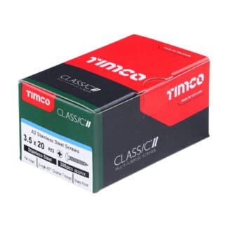 TIMCO Classic Multi-Purpose Pan Head A2 Stainless Steel Woodcrews - 3.5 x 20