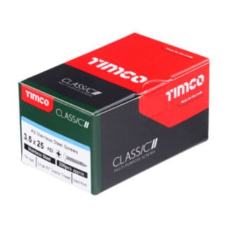 TIMCO Classic Multi-Purpose Pan Head A2 Stainless Steel Woodcrews - 3.5 x 25