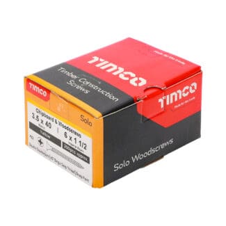TIMCO Solo Countersunk Gold Woodscrews - 3.5 x 40
