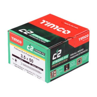 TIMCO C2 Strong-Fix Multi-Purpose Premium Countersunk Gold Woodscrews - 3.5 x 50