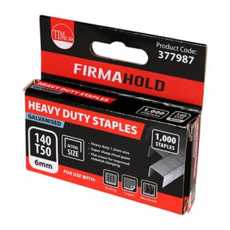 TIMCO Heavy Duty Chisel Point Galvanised Staples  - 6mm
