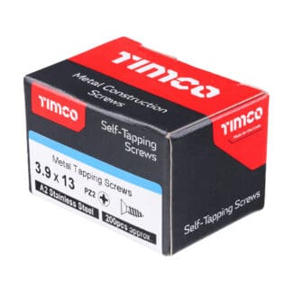 TIMCO Self-Tapping Countersunk A2 Stainless Steel Screws - 3.9 x 13