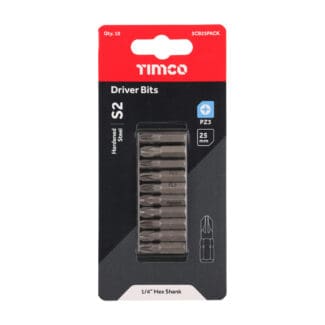 TIMCO Pozi Driver Bit S2 Grey - No.3 x 25