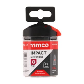 TIMCO X6 Impact Phillips Driver Bit - No.3 x 25