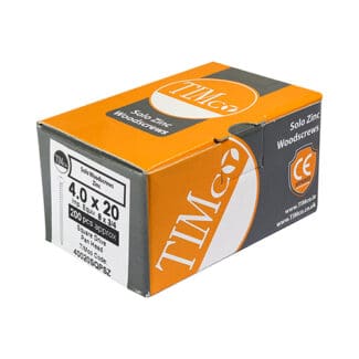 TIMCO Solo Pan Head Silver Woodscrews - 4.0 x 20