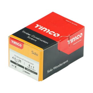 TIMCO Solo Countersunk Silver Woodscrews - 4.0 x 25