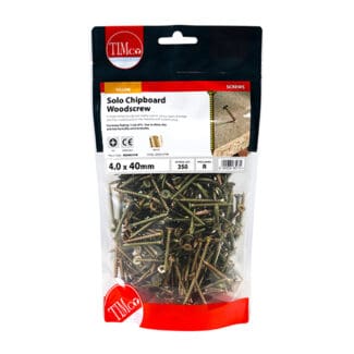 TIMCO Solo Countersunk Gold Woodscrews - 4.0 x 40 - Bag