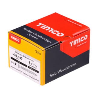 TIMCO Solo Countersunk Silver Woodscrews - 4.0 x 40